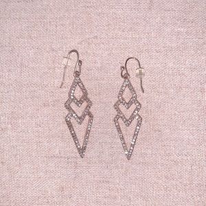 Stella & Dot Pave Spear Earrings (Rose Gold)